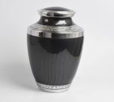 Aluminium Cremation Urn for Adult Human Ashes – Hand Engraved Memorial Funeral - Image 1 of 4