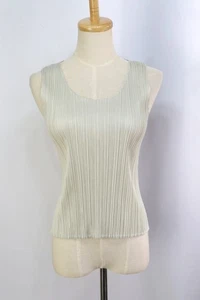 PLEATS PLEASE Beige Sleeveless Top Vest 070 9269 - Picture 1 of 6