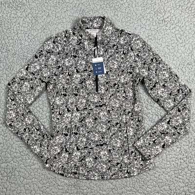Tommy Bahama Everyday Active Floral 1/4 Zip Womens Small Mock Neck Golf Tennis - Image 1 of 4