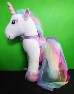 Conjunto de felpa Build A Beary Fairy Friends púrpura pastel arco iris unicornio 16" - Imagen 1 de 7