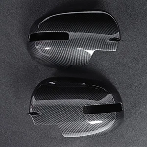 Left Right Rearview Mirror Cover Carbon Fiber Decorative Cap Fits For Outlan REL - Picture 1 of 14