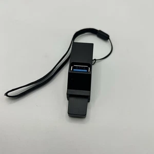 Hub Adaptador USB 3.0 a Doble USB - Compacto con Correa - Negro - Imagen 1 de 4