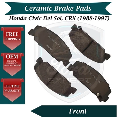 Kit de pastillas de freno delanteras de cerámica ACDelco OEM para Honda Civic Del Sol CRX 1988-1997 Foto 1 de 4