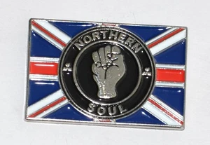 Northern Soul Union Jack Flag Quality Lapel Pin Badge - Picture 1 of 3