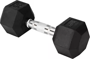 Chrome Grip Encased Hex Dumbbells – Hand Weights with Anti-Slip 5-50 LBS Single - Picture 1 of 22