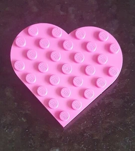 Large Lego Heart Badge Custom Made, Brooch, Tie Pin, Valentines Day, Christmas - Picture 1 of 2