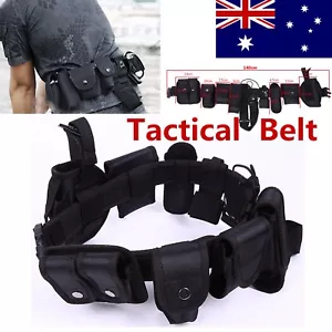 Durable Police Security Tactical Belt Utility Waist Storage Belt Combat Gear AU - Picture 1 of 11