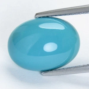 7.80Cts Amazing Natural Earth Mined Blue Turquoise Cabochon Oval Shape Gemstone - Picture 1 of 5