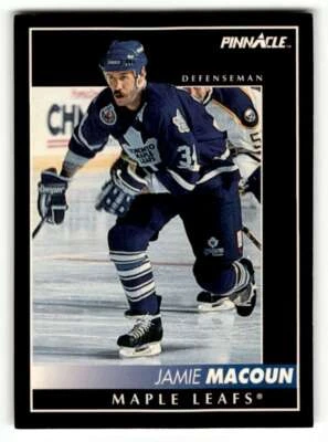 1992 Pinnacle #294 Jamie Macoun    Maple Leafs Hockey Cards EX/NM ID:57770 - Image 1 of 2