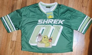 Dreamworks. Shrek Women M Crop Top Jersey NEW - Picture 1 of 3