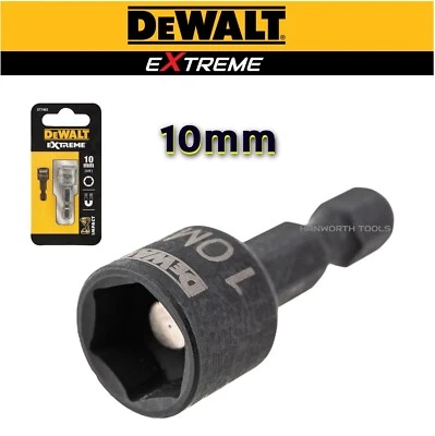 DeWALT 10mm Nut Driver Compact Extreme Magnetic Nut Setter Impact Socket DT7463 - Image 1 of 4