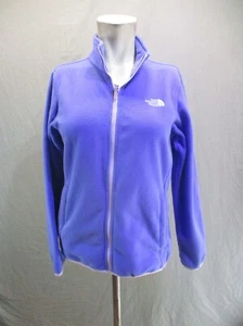 The North Face Size L Girl Blue Full Zip Stand Collar Fleece Athletic Jacket 711 - Picture 1 of 11