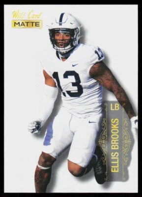 2022 Wild Card Matte Ellis Brooks #MB-43 FOOTBALL Penn State Nittany Lions White - Image 1 of 2