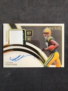 2022 Panini Immaculate Romeo Doubs GOLD RPA RC Rookie Patch Auto SSP /87 