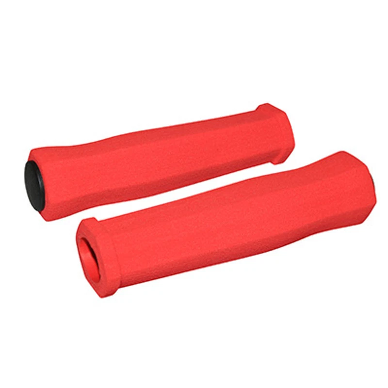 UNIVERSAL BIKE RED FOAM HANDLEBAR GRIPS GRIP 125MM PAIR FIXIE CITY ROAD CYCLE - Image 1 of 1