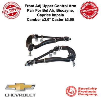 SPC Front Adj Upper Control Arm Pair For Bel Air, Biscayne, Caprice Impala 97150 - Image 1 of 4