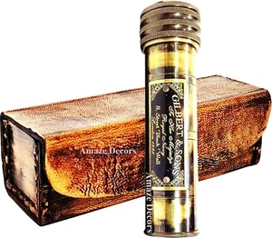 Handmade Antique Brass Kaleidoscope Gilbert & Sons Nautical Kids Gift With Case - Picture 1 of 6