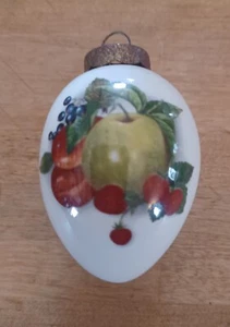 The Egg Lady Porzellan Eierform Ornament Obst - Bild 1 von 8