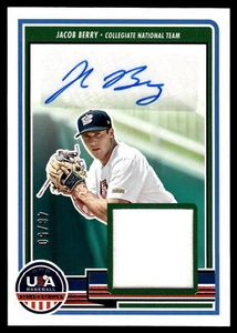 2023 Panini Stars & Stripes JACOB BERRY MATERIAL AUTO 48/50 SM-JB - Picture 1 of 2