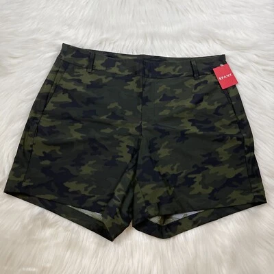 Spanx 50213R  Green Camo 6" Sunshine Shorts Women's Size L NWT MSRP $72 - Image 1 of 4