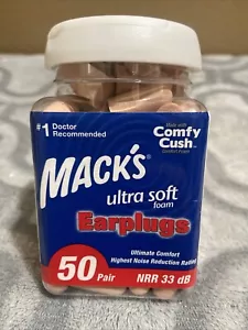 Tapones para los oídos de espuma ultra suave Mack'S, 50 pares - 33Db sin precio base más alto, cómodo para los oídos - Imagen 1 de 4
