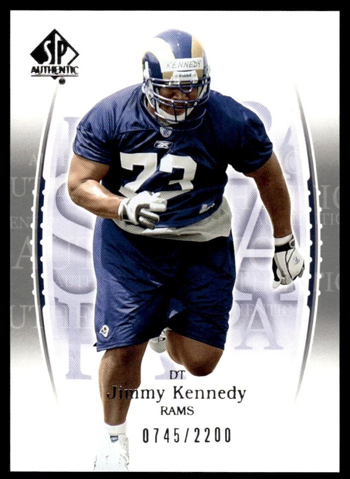 2003 SP Authentic Jimmy Kennedy Rookie 0745/2200 St. Louis Rams #112 R24 - Image 1 of 2