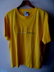 Tommy Filfiger Men's T-Shirt Yellow Short Sleeves Tee 3D Grapic Logo Size M Top - Picture 1 of 6