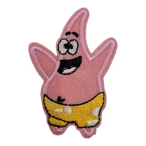 Cartoni animati Patrick Spongebob Nick vintage stile retrò anni '90 bambini ferro su patch NUOVO - Foto 1 di 2