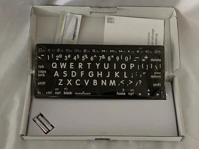 HumanWare LogicKeyboard XL Print White on Black Bluetooth US Mini Keyboard - Image 1 of 4