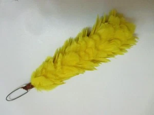 Hackle de pluma amarilla 5 pulgadas para gorro/sombrero escocés - Imagen 1 de 1