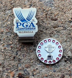 2014 PGA VALHALLA WANAMARKER TROPHY logotipo oficial marcador de pelota de golf sombrero gorra clip - Imagen 1 de 1