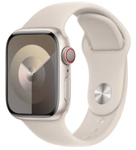 OFFICIAL GENUINE APPLE WATCH 38MM 40MM 41MM 42MM SPORT BAND STRAP STARLIGHT- S/M - Picture 1 of 7