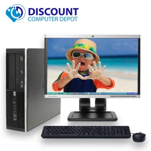 Fast HP Elite Windows 10 Core i5 Desktop Computer 3.1GHz 8GB 320GB 19" LCD Wifi - Picture 1 of 5