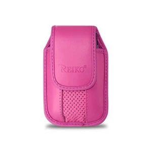 Pink Leather Vertical Clip Case fits LG 450, 441, 236, 237 flip phone - Photo 1 sur 3