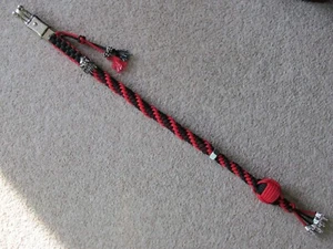 Motorrad Biker Peitsche *Made in UK* 24" rot & schwarz Twist GetBack Whip Harley Sur - Bild 1 von 7