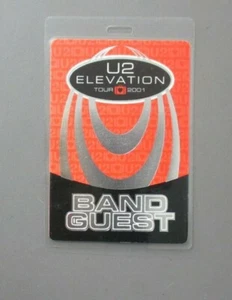 U2 Backstage Pass Laminado Elevación 01 Banda Invitado Rojo Hermosa Lámina AUTÉNTICA - Imagen 1 de 1