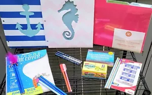 Lot of Girls Back To College Office/ Stationary Supplies Fun Energetic Organized - Picture 1 of 9