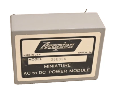 Acopian 36E05A Miniature AC to DC Power Module 36V@50mA - Image 1 of 2