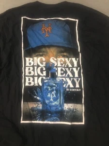 New York Mets Bartolo Colon Gr. Large schwarz SGA Big sexy Shirt Langarm - Bild 1 von 5