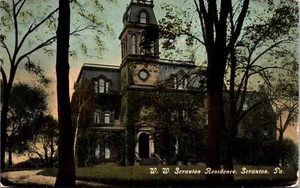 WW Scranton Gothic style Residence Scranton Pennsylvania Postcard 1912 - Picture 1 of 2