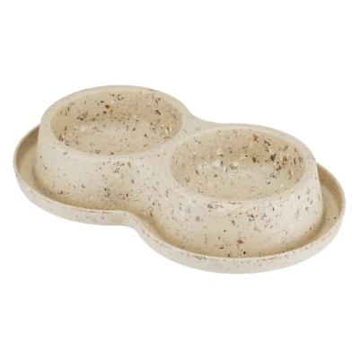 Hundenapf Katzennapf Doppelnapf Fressnapf handgemacht aus nachhaltigem Bambus - Bild 1 von 4