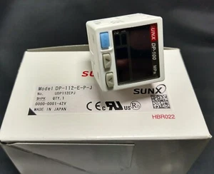 SUNX DP-100 DP-112-E-P-J PRESSURE SENSOR 12-24VDC 1/8 NPT -0.1 to 1.0 MPa - Picture 1 of 9