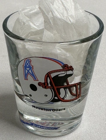 Vintage Houston Oilers 2 oz Shot Glass Officially Licensed NFL Cover