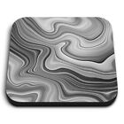 Square MDF Magnets - BW - Fluid Art Marble  #42431