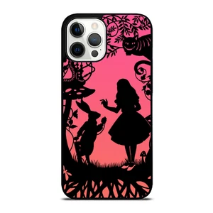 Silhouette Alice in Wonderland iPhone 14 13 12 11 Pro Max Mini X Xs XR 7 8 Case - Photo 1 sur 5