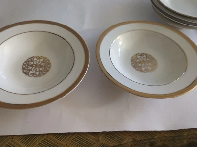 American Atelier Florentine Scroll (2) Rimmed Soup Bowl, 9 1/4" - Image 1 of 4