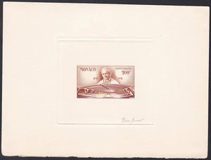 Monaco ScC52 Pope Pius X, Basilica Underground of Lourdes Signed Brown Die Proof - Picture 1 of 1