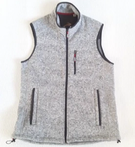 Sweater Fleece Vest ORVIS Men's Gray Full Zip Bodywarmer Logo M Outdoors Travel - Picture 1 of 18