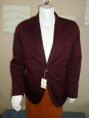 Blazer ligero Club Monaco Grant para hombre cereza oscura/rojo - nuevo con etiquetas - 42R Foto 1 de 4