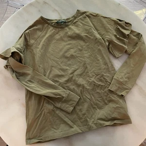 Lauren Ralph Lauren Ruffle Sleeve Long Sleeve Size M - Picture 1 of 5